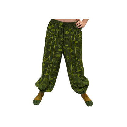 Cotton Himalayan Unisex Pants (Mushroom Print)