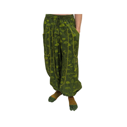 Cotton Himalayan Unisex Pants (Mushroom Print)