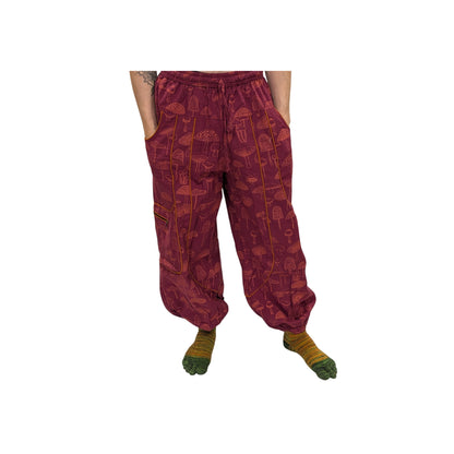 Cotton Himalayan Unisex Pants (Mushroom Print)