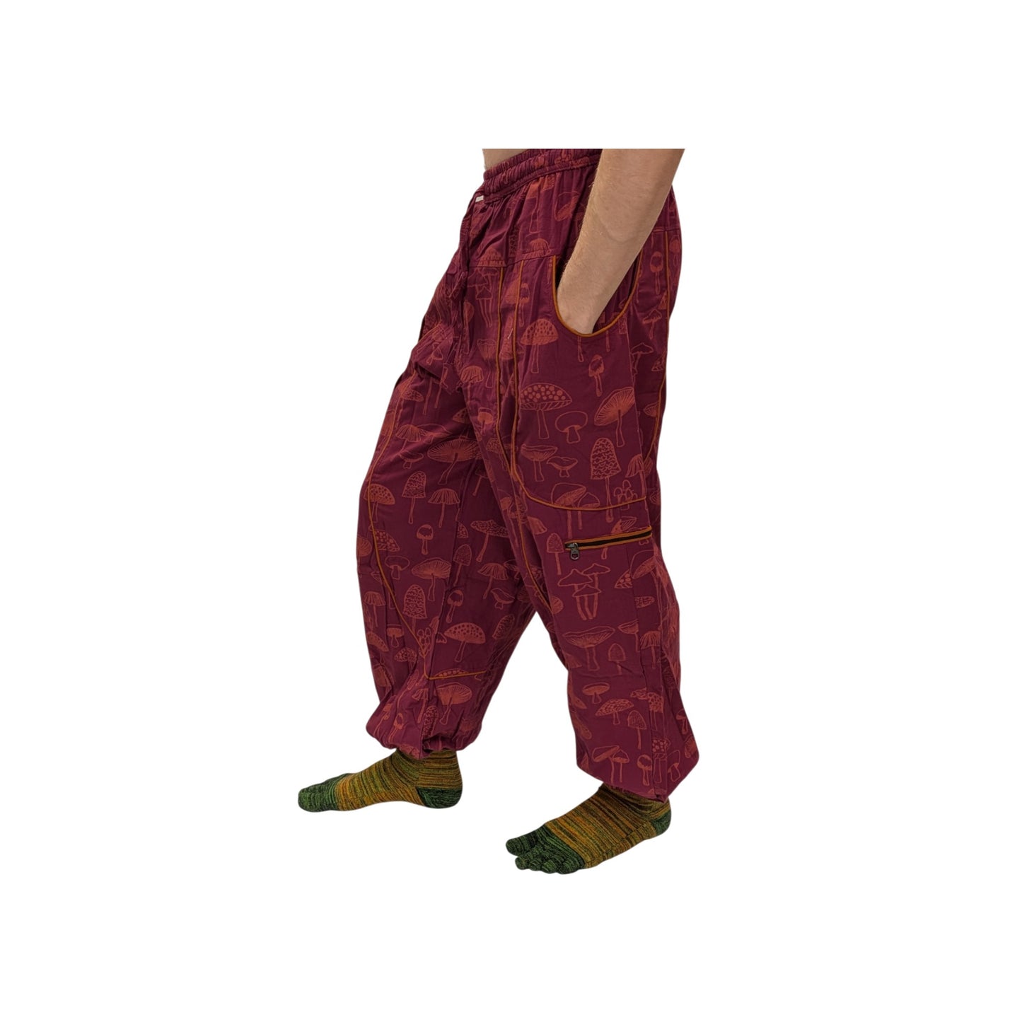 Cotton Himalayan Unisex Pants (Mushroom Print)