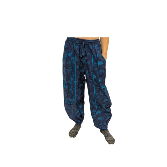 Cotton Himalayan Unisex Pants (Mushroom Print)