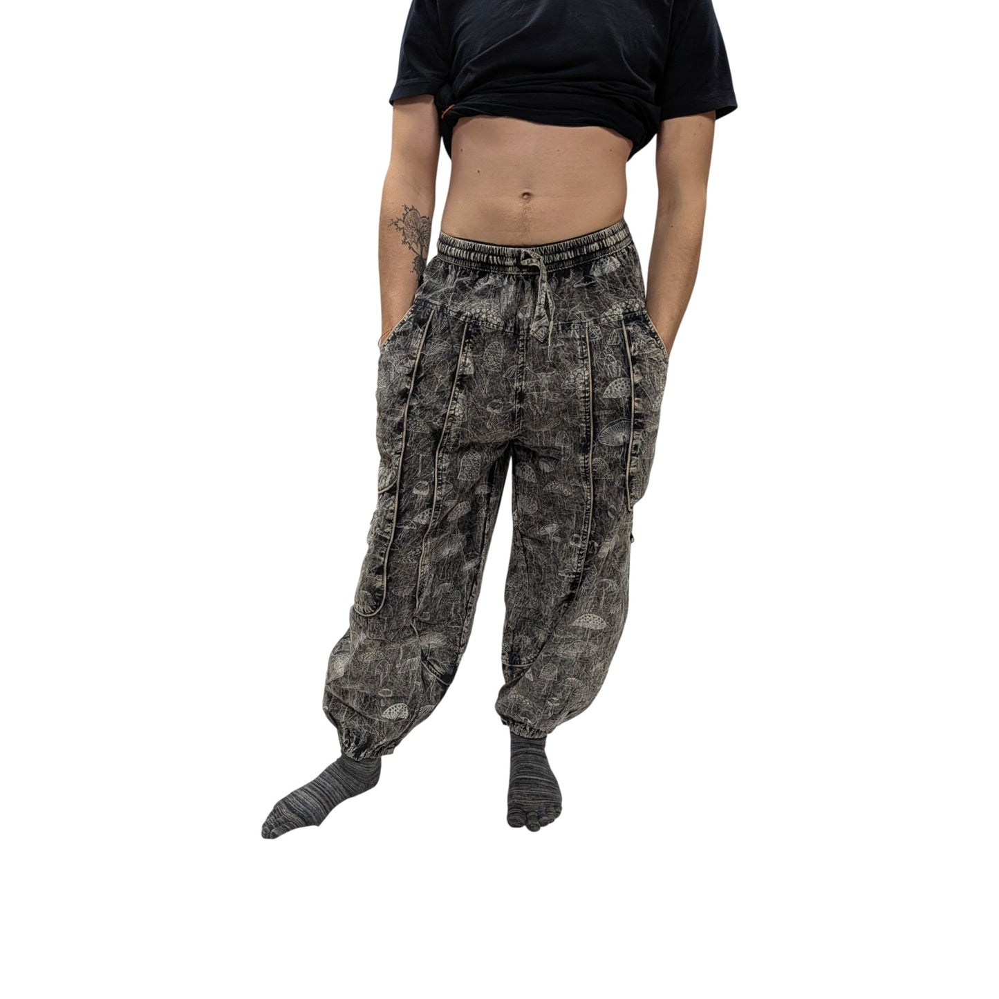 Cotton Himalayan Unisex Pants (Mushroom Print)
