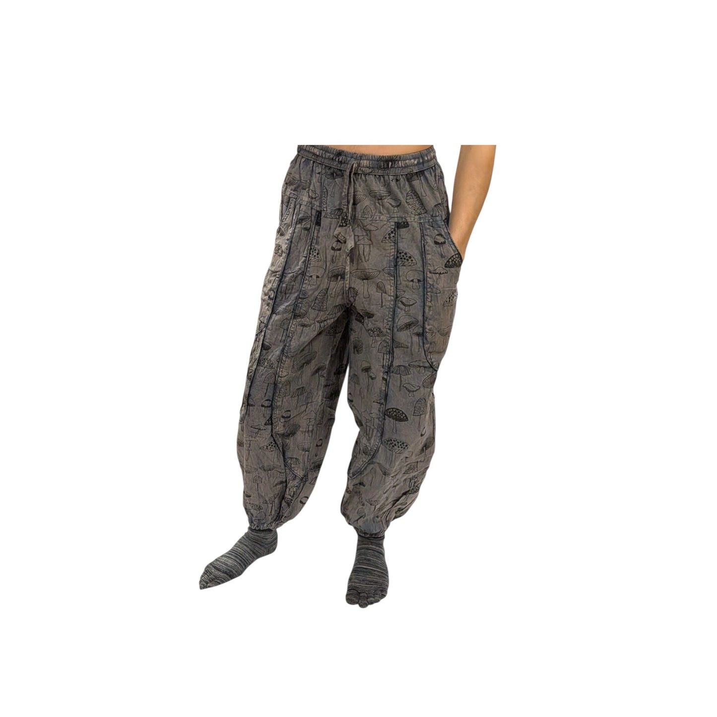Cotton Himalayan Unisex Pants (Mushroom Print)