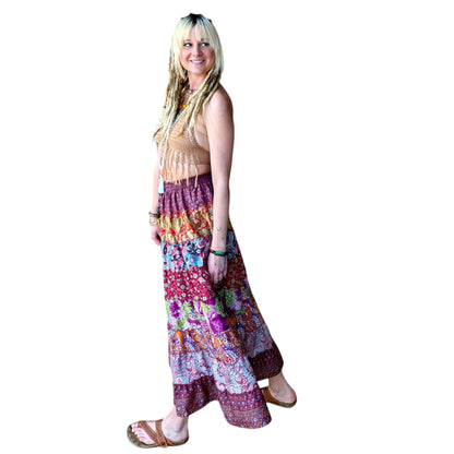 Silky Wrap Skirt (Double Layer, Reversible)